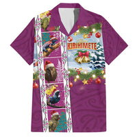 New Zealand Merry Christmas Hawaiian Shirt Maori Animals, Koru Tattoo - Pink Xmas Style LT03 Pink - Polynesian Pride