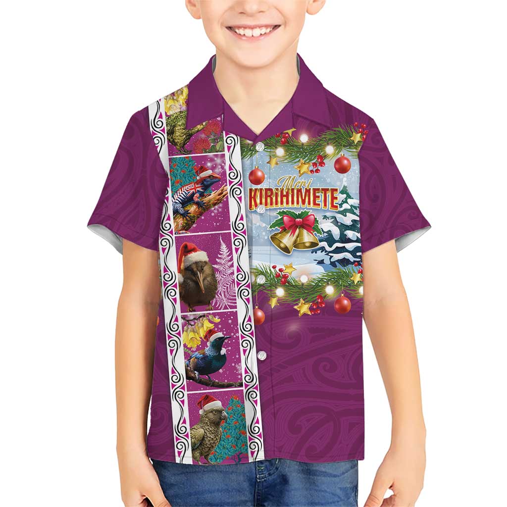 New Zealand Merry Christmas Hawaiian Shirt Maori Animals, Koru Tattoo - Pink Xmas Style LT03 - Polynesian Pride