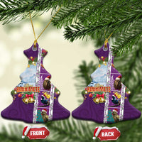 New Zealand Merry Christmas Ceramic Ornament Maori Animals, Koru Tattoo - Purple Xmas Style LT03 Christmas Tree Purple - Polynesian Pride