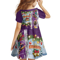 New Zealand Merry Christmas Family Matching Puletasi and Hawaiian Shirt Maori Animals, Koru Tattoo - Purple Xmas Style LT03 - Polynesian Pride