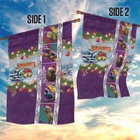 New Zealand Merry Christmas Garden Flag Maori Animals, Koru Tattoo - Purple Xmas Style LT03 - Polynesian Pride
