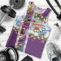 New Zealand Merry Christmas Men Tank Top Maori Animals, Koru Tattoo - Purple Xmas Style LT03 - Polynesian Pride