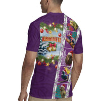 New Zealand Merry Christmas Rugby Jersey Maori Animals, Koru Tattoo - Purple Xmas Style LT03 - Polynesian Pride