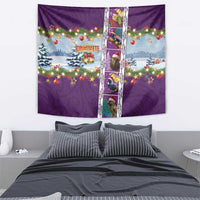 New Zealand Merry Christmas Tapestry Maori Animals, Koru Tattoo - Purple Xmas Style LT03 - Polynesian Pride