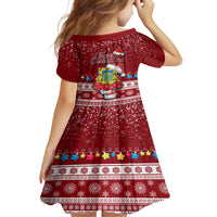 Tuvalu Christmas Family Matching Long Sleeve Bodycon Dress and Hawaiian Shirt Snowman and Tuvalu Coat of Arms Maori Tribal Xmas Style LT03 - Polynesian Pride