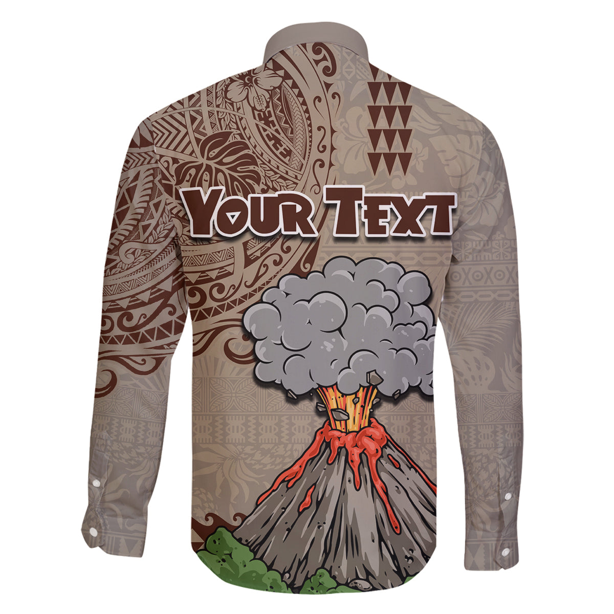 Aloha Volcano Custom Family Matching Tank Maxi Dress and Hawaiian Shirt Mix Hawaiian Kakau Tribal LT03 - Polynesian Pride