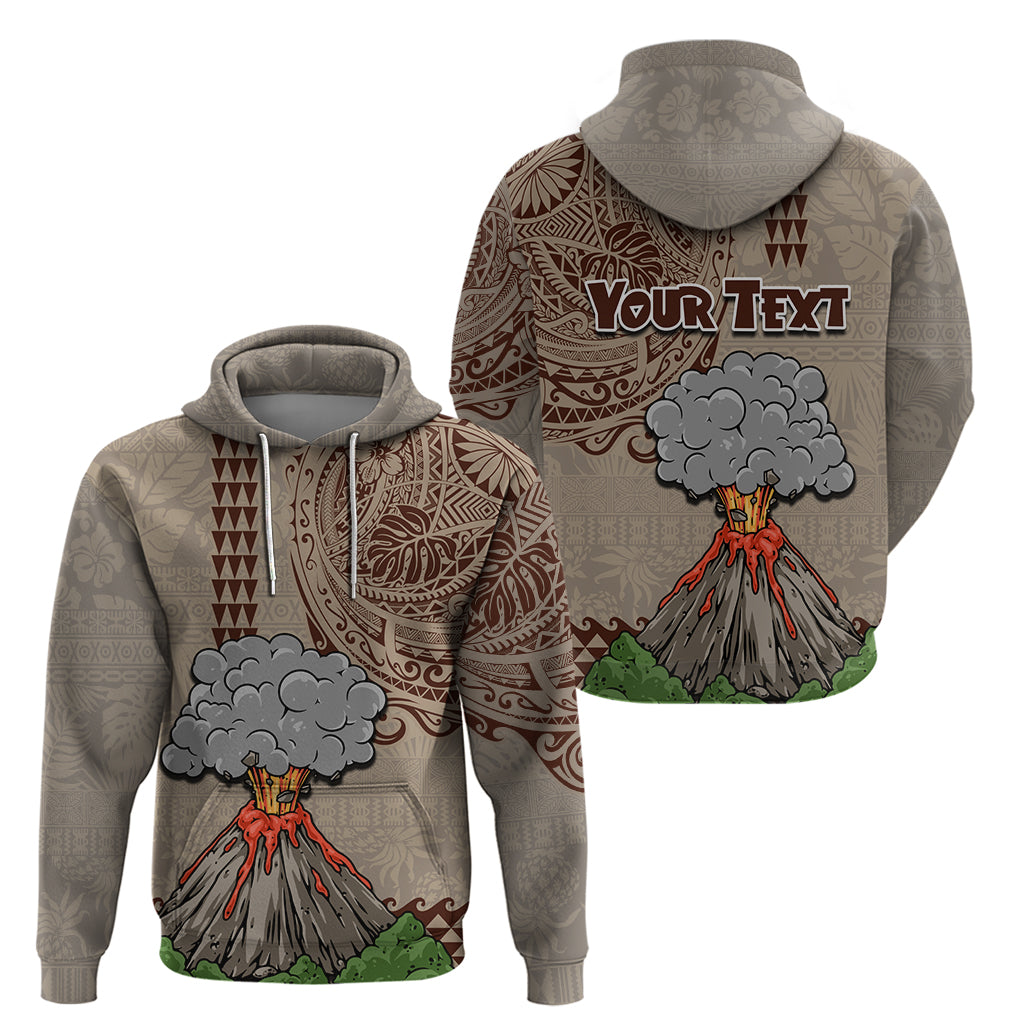 Aloha Volcano Custom Hoodie Mix Hawaiian Kakau Tribal LT03 - Polynesian Pride