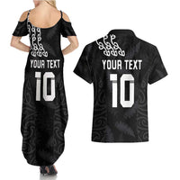 New Zealand Rugby Custom Couples Matching Summer Maxi Dress and Hawaiian Shirt The Champions Aotearoa LT03 - Polynesian Pride