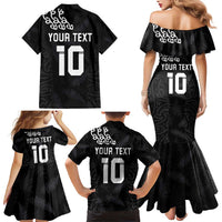 New Zealand Rugby Custom Family Matching Mermaid Dress and Hawaiian Shirt The Champions Aotearoa LT03 - Polynesian Pride