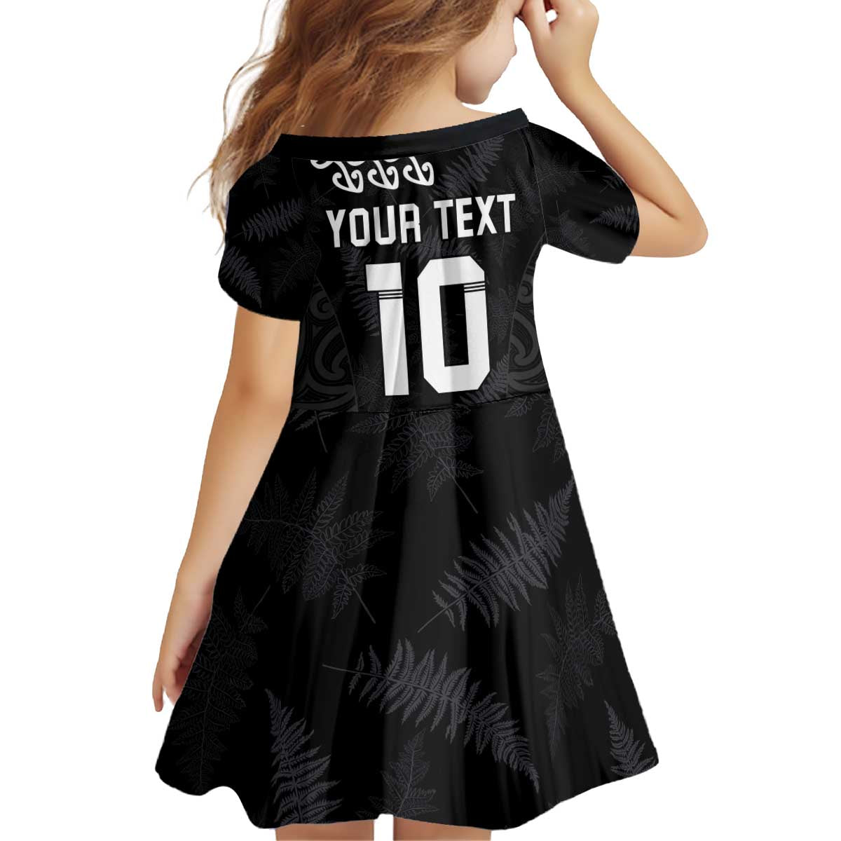 New Zealand Rugby Custom Kid Short Sleeve Dress The Champions Aotearoa