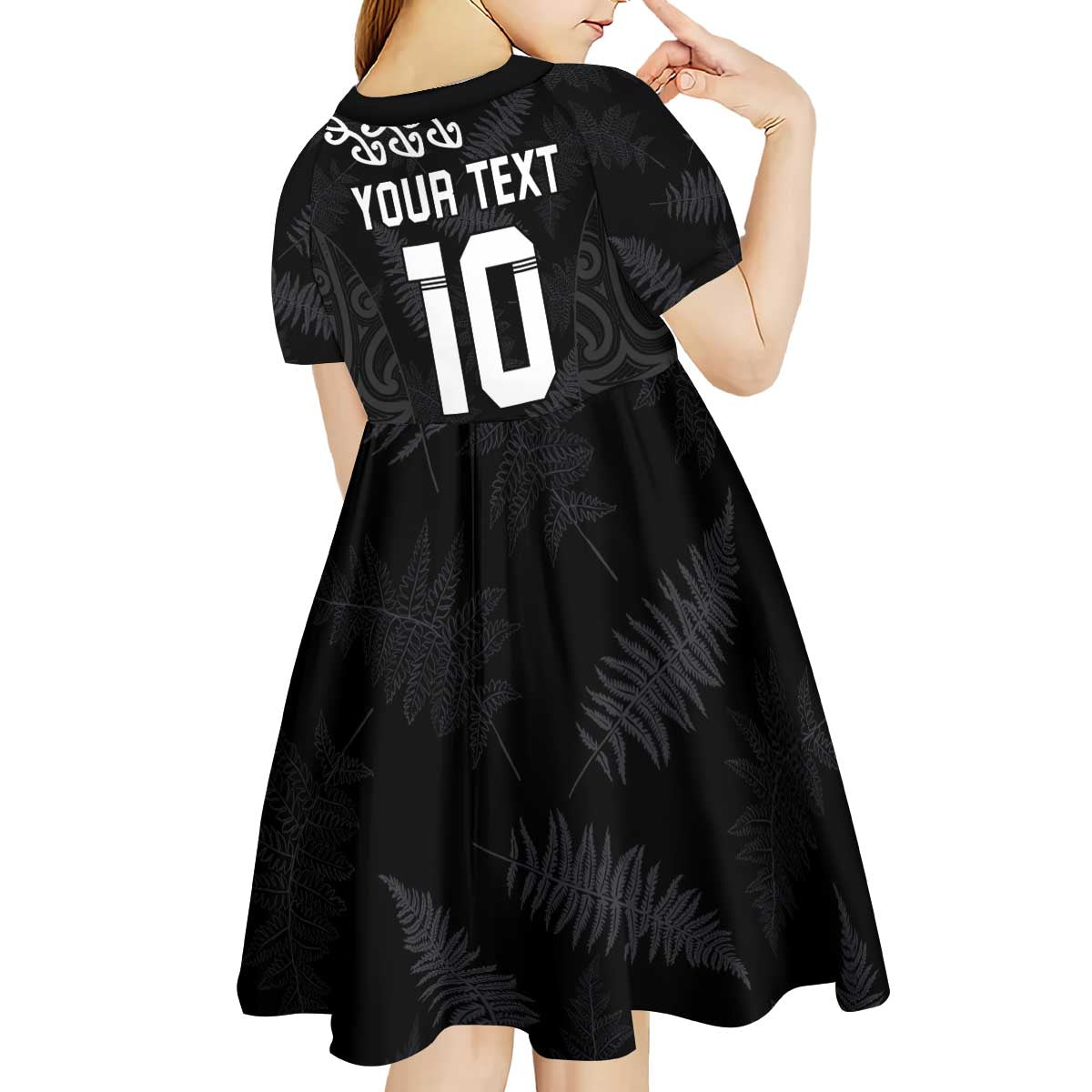 New Zealand Rugby Custom Kid Short Sleeve Dress The Champions Aotearoa