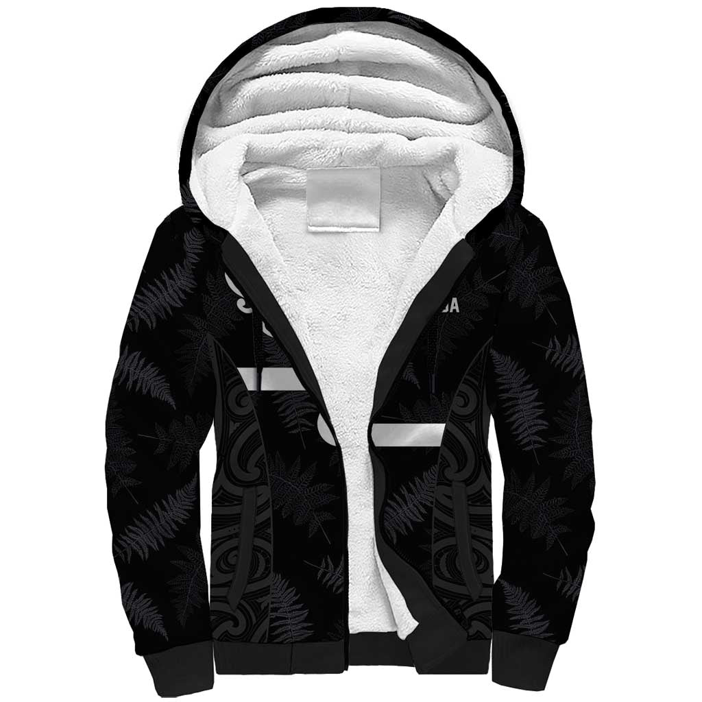 New Zealand Rugby Custom Sherpa Hoodie The Champions Aotearoa LT03 Unisex Black - Polynesian Pride