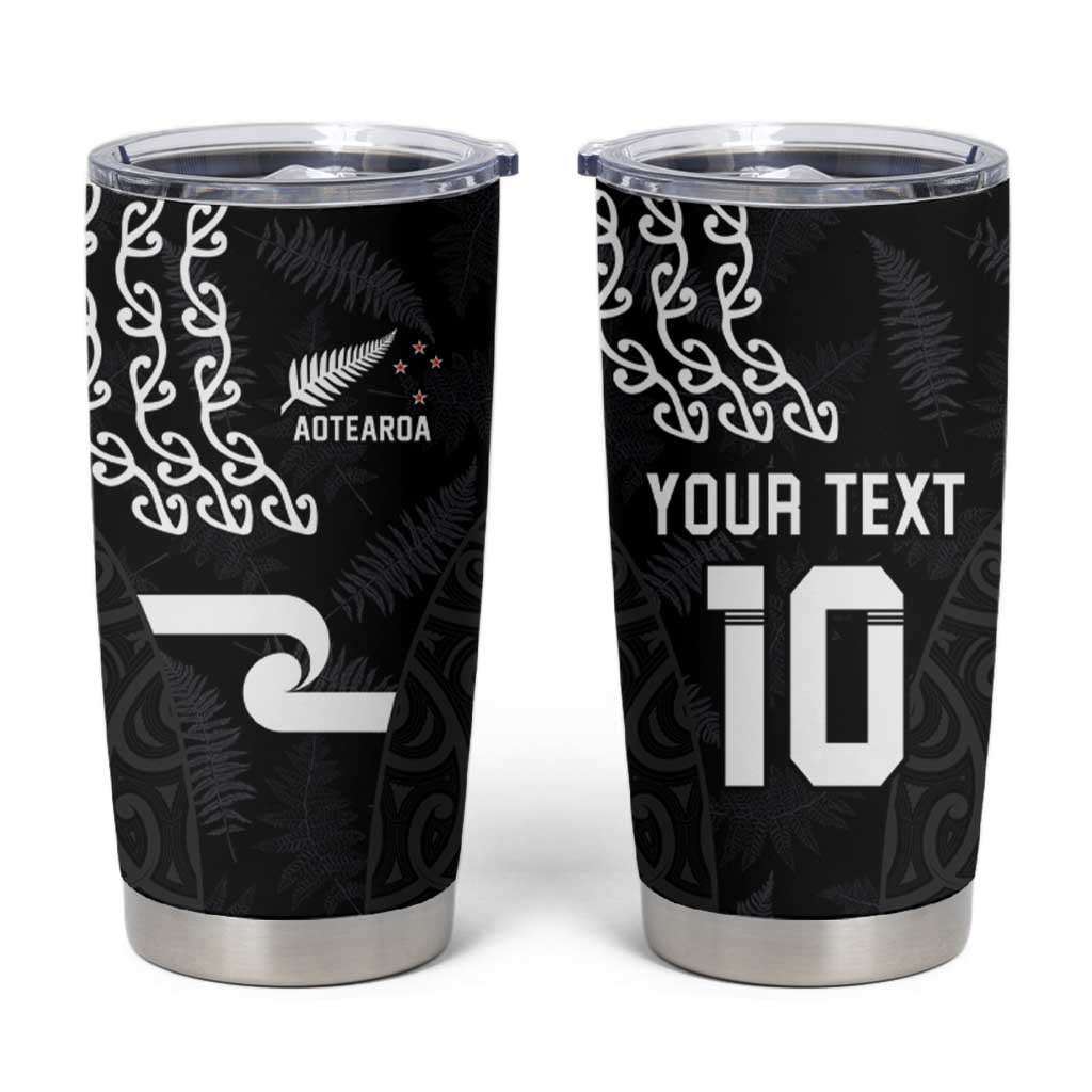 Custom New Zealand Rugby Jersey 2025 Tumbler Cup The Champions Aotearoa LT03 Black - Polynesian Pride