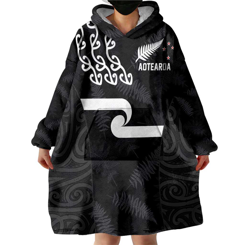New Zealand Rugby Custom Wearable Blanket Hoodie The Champions Aotearoa LT03 - Polynesian Pride