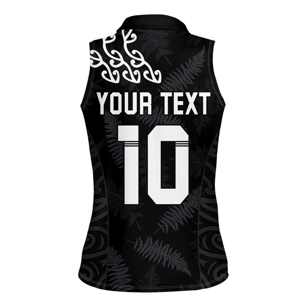 New Zealand Rugby Custom Women Sleeveless Polo Shirt The Champions Aotearoa LT03 - Polynesian Pride