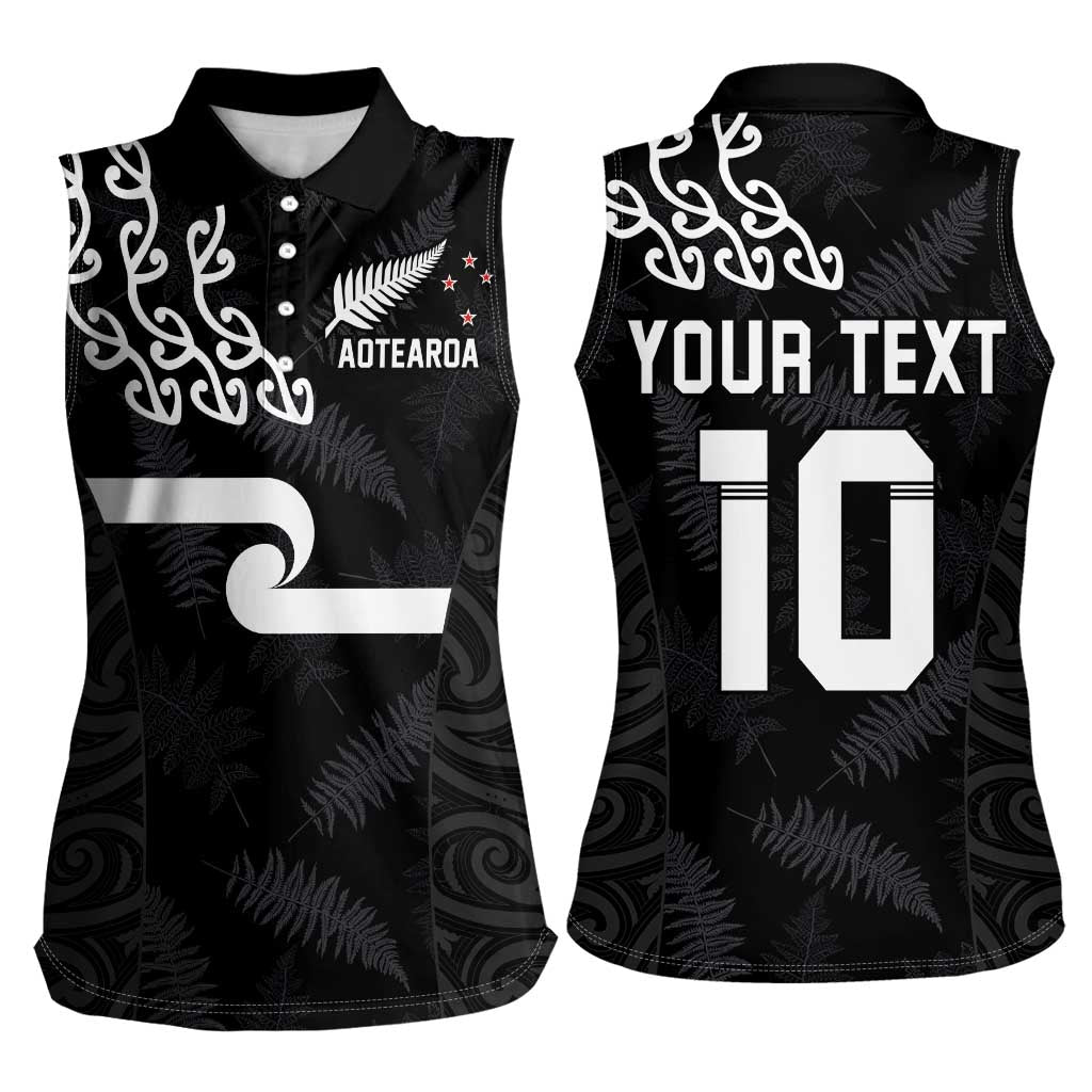 New Zealand Rugby Custom Women Sleeveless Polo Shirt The Champions Aotearoa LT03 - Polynesian Pride