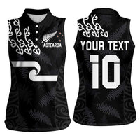 New Zealand Rugby Custom Women Sleeveless Polo Shirt The Champions Aotearoa LT03 - Polynesian Pride