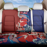Hawaiian and Japanese Together Back Car Seat Cover The Whale and Koi Fish with Hinomaru and Lei LT03 One Size Blue - Polynesian Pride