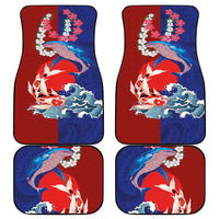 Hawaiian and Japanese Together Car Mats The Whale and Koi Fish with Hinomaru and Lei LT03 - Polynesian Pride