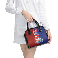 Hawaiian and Japanese Together Shoulder Handbag The Whale and Koi Fish with Hinomaru and Lei LT03 - Polynesian Pride