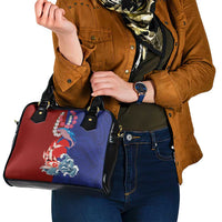 Hawaiian and Japanese Together Shoulder Handbag The Whale and Koi Fish with Hinomaru and Lei LT03 - Polynesian Pride