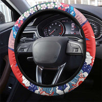 Hawaiian and Japanese Together Steering Wheel Cover The Whale and Koi Fish with Hinomaru and Lei LT03 - Polynesian Pride