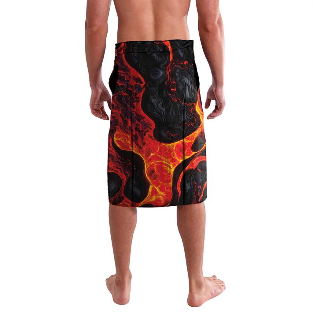 Hawaiian Turtle with Volcanic Eruption Lavalava Hibiscus Lei and Lava Flow an Abstract Texture