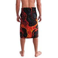 Hawaiian Turtle with Volcanic Eruption Lavalava Hibiscus Lei and Lava Flow an Abstract Texture