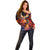 Hawaiian Turtle with Volcanic Eruption Off Shoulder Sweater Hibiscus Lei and Lava Flow an Abstract Texture