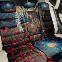 New Zealand Soldier ANZAC Day Back Car Seat Cover Silver Fern Starry Night Style LT03 - Polynesian Pride