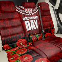 New Zealand ANZAC Waitangi Day Back Car Seat Cover Hei Tiki and Soldier LT03 - Polynesian Pride