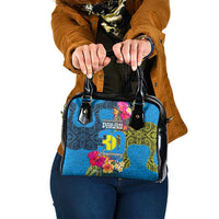 Palau Independence Day Shoulder Handbag 1st October 30th Anniversary Polynesian Jungle Flower