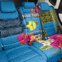 Personalised Palau Independence Day Back Car Seat Cover 1st October 30th Anniversary Polynesian Jungle Flower LT03 - Polynesian Pride