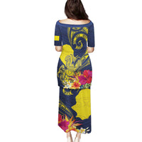 Niue Independence Day Family Matching Puletasi and Hawaiian Shirt Hiapo Pattern Hibiscus Plumeria and Uga LT03 - Polynesian Pride