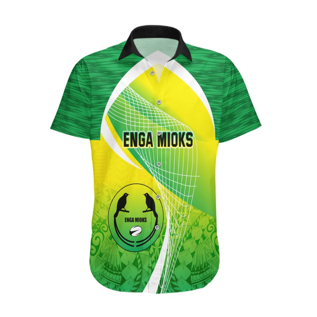 Enga Mioks Rugby Hawaiian Shirt Papua New Guinea Polynesian Tattoo LT03 Green - Polynesian Pride