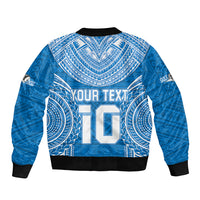 Custom Gulf Isou Rugby Bomber Jacket Papua New Guinea Polynesian Tattoo LT03 - Polynesian Pride