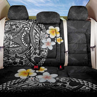 Hawaiian Hibiscus and Plumeria Polynesian Tribal Tattoo Back Car Seat Cover Black Color LT03 One Size Black - Polynesian Pride