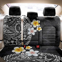 Hawaiian Hibiscus and Plumeria Polynesian Tribal Tattoo Back Car Seat Cover Black Color LT03 - Polynesian Pride