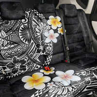 Hawaiian Hibiscus and Plumeria Polynesian Tribal Tattoo Back Car Seat Cover Black Color LT03 - Polynesian Pride