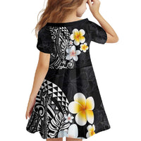 Hawaiian Hibiscus and Plumeria Polynesian Tribal Tattoo Family Matching Off Shoulder Maxi Dress and Hawaiian Shirt Black Color LT03 - Polynesian Pride