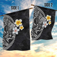Hawaiian Hibiscus and Plumeria Polynesian Tribal Tattoo Garden Flag Black Color LT03 - Polynesian Pride