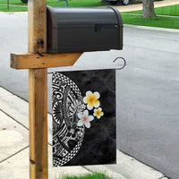 Hawaiian Hibiscus and Plumeria Polynesian Tribal Tattoo Garden Flag Black Color LT03 - Polynesian Pride