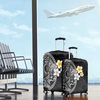 Hawaiian Hibiscus and Plumeria Polynesian Tribal Tattoo Luggage Cover Black Color LT03 - Polynesian Pride