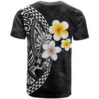 Hawaiian Hibiscus and Plumeria Polynesian Tribal Tattoo T Shirt Black Color LT03 - Polynesian Pride