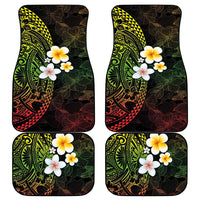 Hawaiian Hibiscus and Plumeria Polynesian Tribal Tattoo Car Mats Reggae Color LT03 - Polynesian Pride