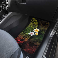 Hawaiian Hibiscus and Plumeria Polynesian Tribal Tattoo Car Mats Reggae Color LT03 - Polynesian Pride