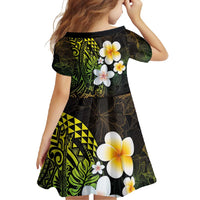 Hawaiian Hibiscus and Plumeria Polynesian Tribal Tattoo Family Matching Tank Maxi Dress and Hawaiian Shirt Reggae Color LT03 - Polynesian Pride