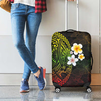 Hawaiian Hibiscus and Plumeria Polynesian Tribal Tattoo Luggage Cover Reggae Color LT03 - Polynesian Pride