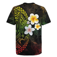 Hawaiian Hibiscus and Plumeria Polynesian Tribal Tattoo Rugby Jersey Reggae Color LT03 - Polynesian Pride