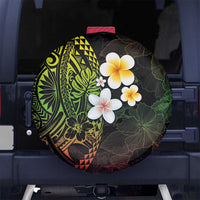 Hawaiian Hibiscus and Plumeria Polynesian Tribal Tattoo Spare Tire Cover Reggae Color LT03 - Polynesian Pride